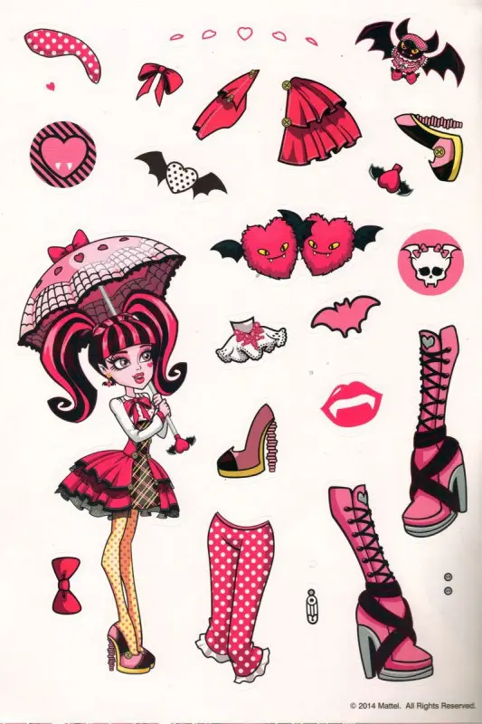 Уценка. Все о Дракулауре. Школа монстров. Развивающая книжка с тестом и наклейками