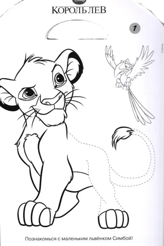 Наклей, дорисуй и раскрась N НДР 1507 "Король Лев"