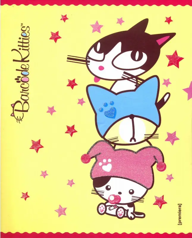 Тетрадь со сменным блоком, клетка, 160л, "Barcode Kitties"