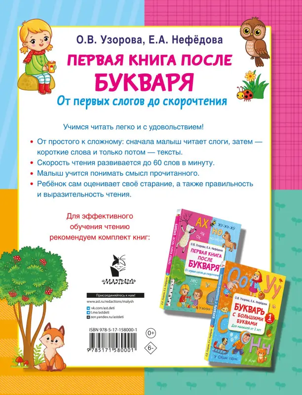 Уценка. Узорова Ольга Васильевна, Нефедова Елена Алексеевна: Первая книга после букваря. От первых слогов до скорочтения