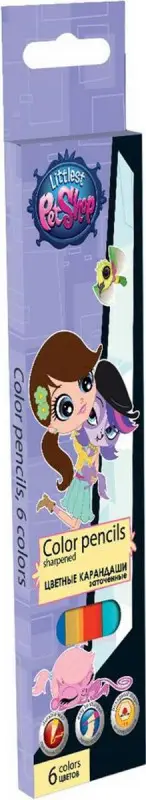 Набор цветных карандашей, 6 шт. Цветные карандаши длиной 17,8 см арт. LPCB-US1-1P-6
