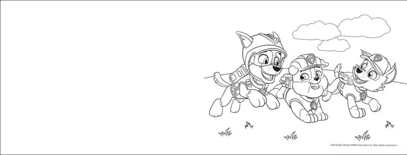 Щенячий патруль. Альбом для рисования с образцами (синий)