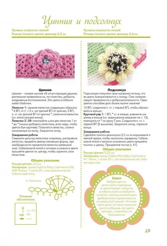 Уценка. Цветы, связанные крючком: украшения для детских шапочек
