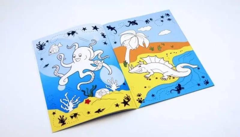 Живая Раскраска "Сиреневый остров" А4,мягкая обложка