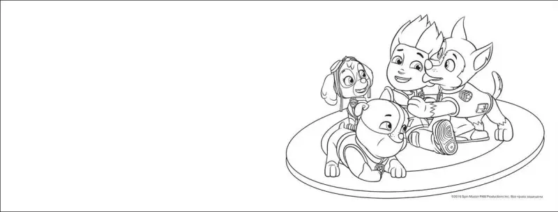 Щенячий патруль. Альбом для рисования с образцами (синий)