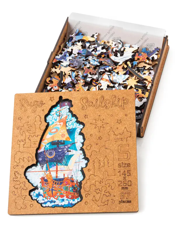 Уценка. Деревянный Пазл Корабль S (97 дет.)