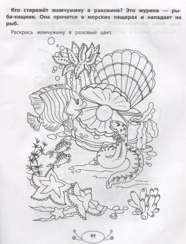 Заболотная Этери Николаевна: Жители моря: раскраска с заданиями и загадками
