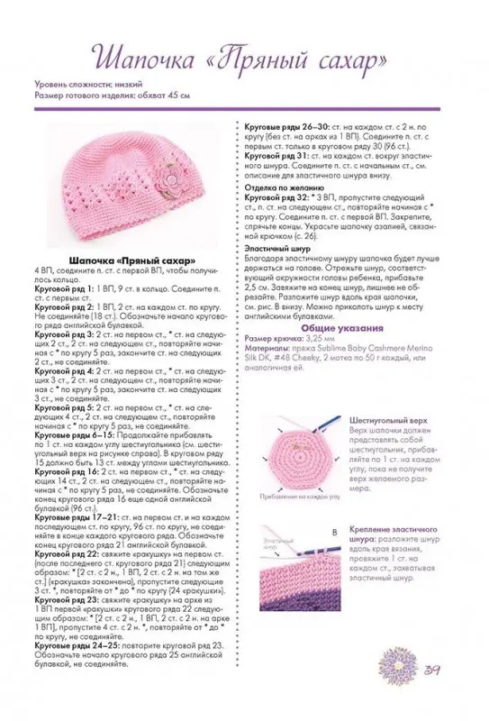 Цветы, связанные крючком: украшения для детских шапочек