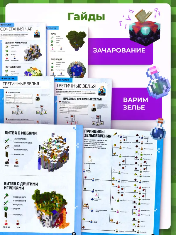 W0746 Набор Майнкрафт 2 журнала + конструктор моя игра (желтый)