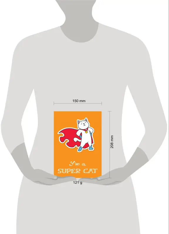 I am a supercat! Тетрадь общая (А5, 48 л., накидки, клетка-стандарт)