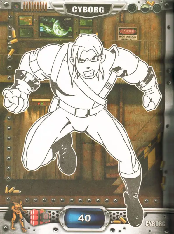 Cyborg. Война роботов: книга-раскраска-конструктор