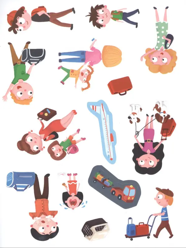 Аэропорт. Книжка-панорама с наклейками. Виммельбух