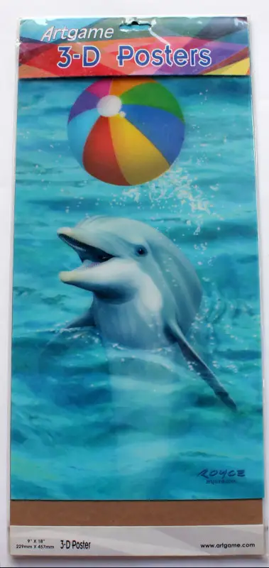 Artgame 3Д Постер Дельфин с мячиком