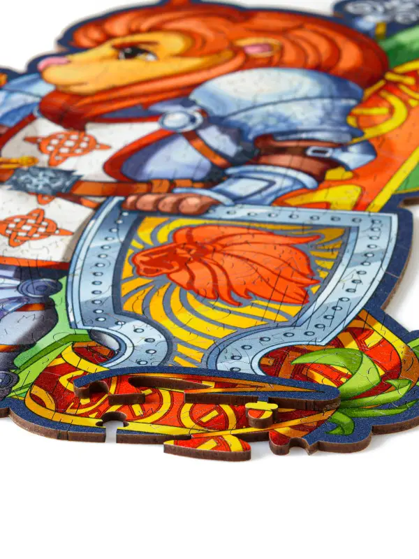 Деревянный Пазл Лев Рыцарь L (110 дет.)