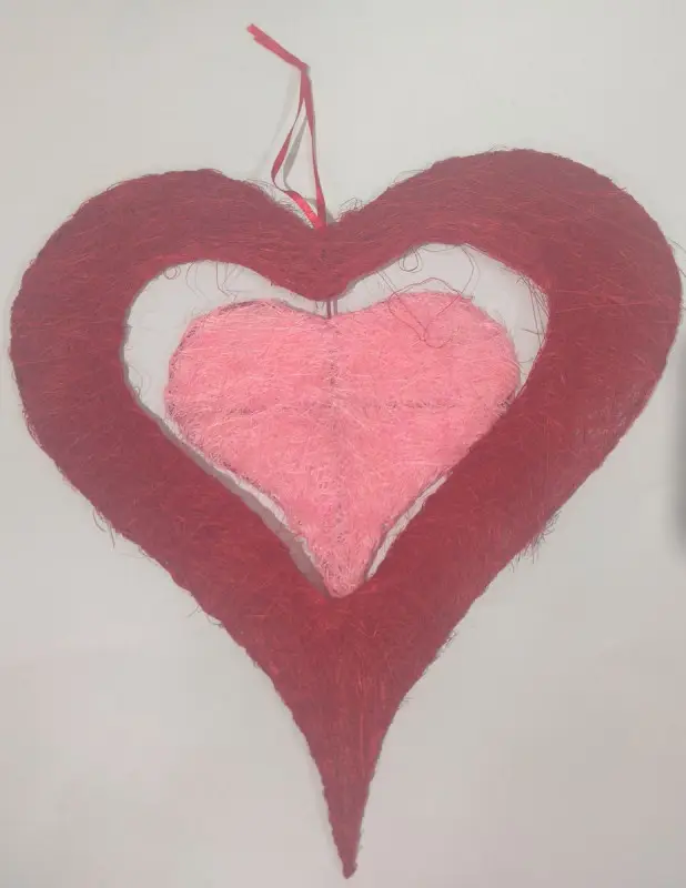 Сердце большое из фетра двойное 30х30 см