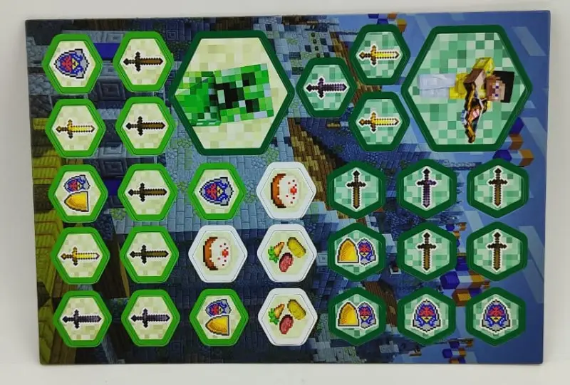 Игра настольная. Противостояние. В стиле Minecraft. Сражения с крипером