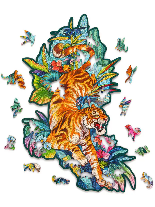 Деревянный Пазл Тигр L (185 дет.)