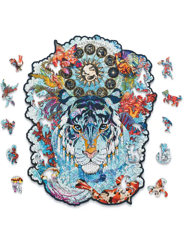 Деревянный Пазл Водяной Тигр L (235 дет.)
