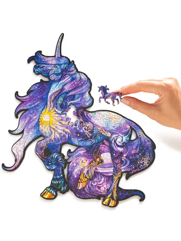 Деревянный Пазл Единорог Космический S (100 дет.)