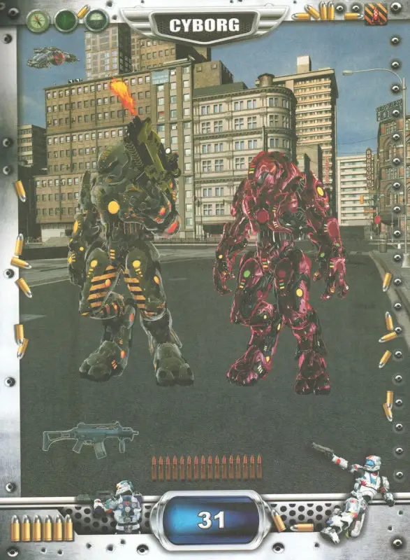 Cyborg. Война роботов: книга-раскраска-конструктор