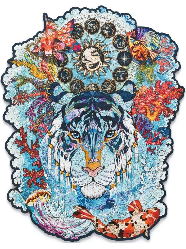 Деревянный Пазл Водяной Тигр L (235 дет.)