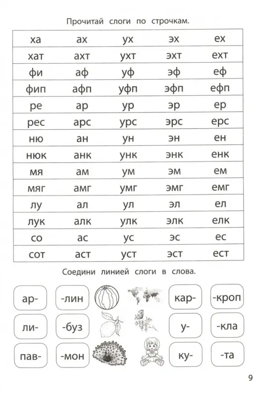 Слоговые таблицы