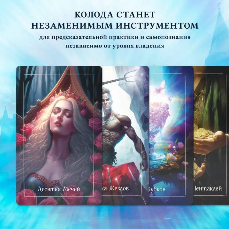 Уценка. Евгения Дени. Королевское Таро. 78 карт (руководство по QR-коду)