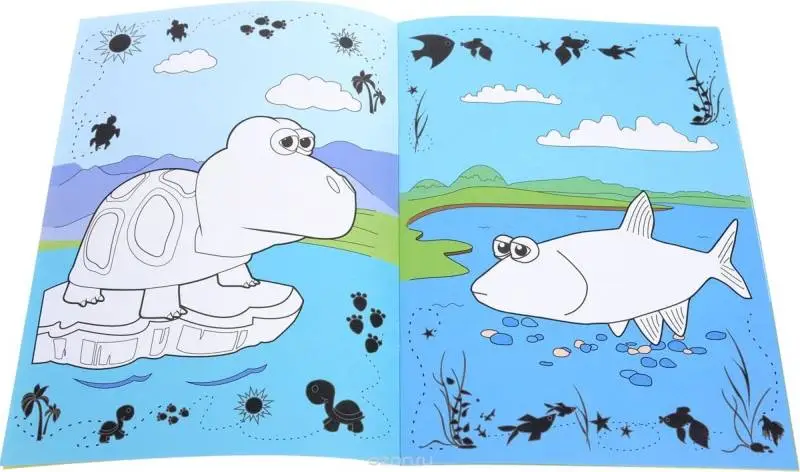 Живая Раскраска "Сиреневый остров" А4,мягкая обложка