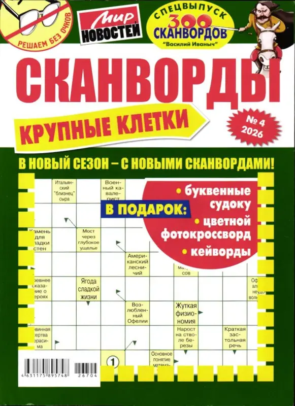 Василий Иваныч 300 сканвордов спец Крупные клетки 04/26 (574826704)