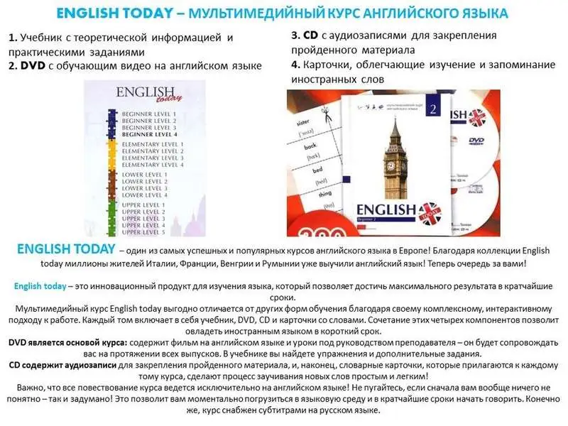 Комплект №3."English today" Lower-Intermediate. Комплект из 4 книг