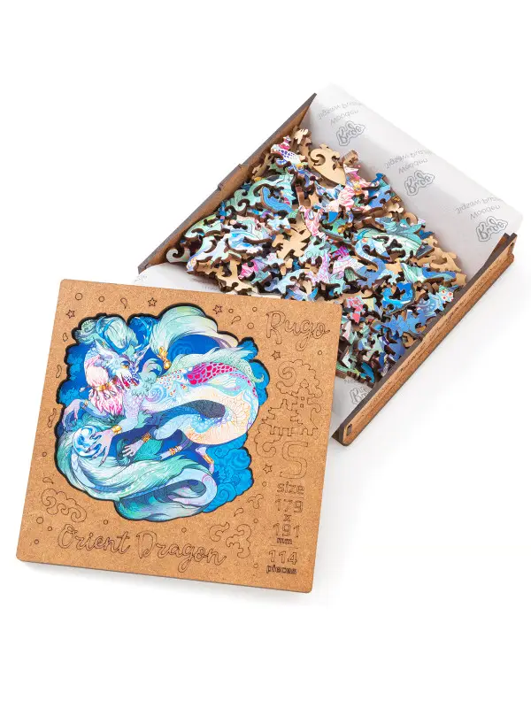Деревянный Пазл Восточный Дракон S (50 дет.)
