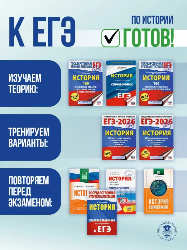 Уценка.Баранов Пётр Анатольевич: ЕГЭ. История. Полный курс в таблицах и схемах для подготовки к ЕГЭ