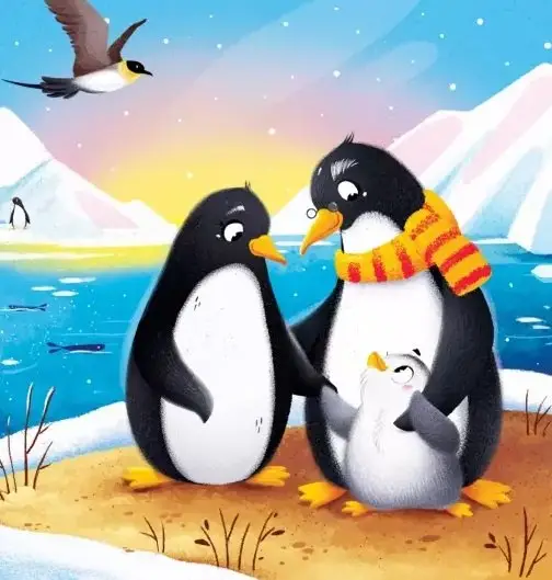 Необычные друзья. Медвежонок и пингвиненок