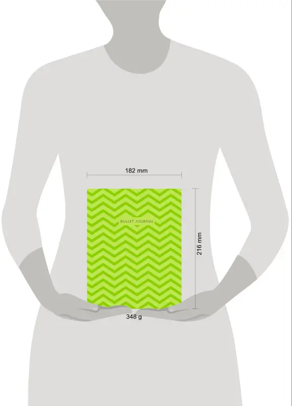 Bullet Journal (Зеленый) 162x210мм, твердая обложка, пружина, блокнот в точку, 120 стр.