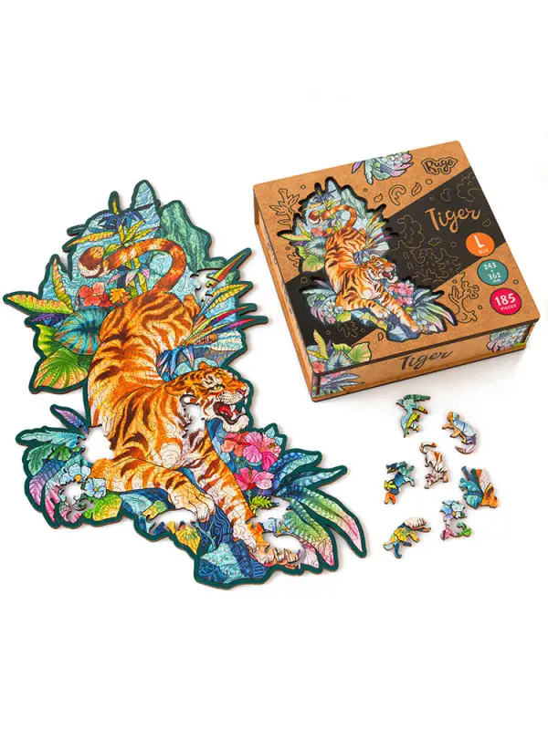 Деревянный Пазл Тигр L (185 дет.)