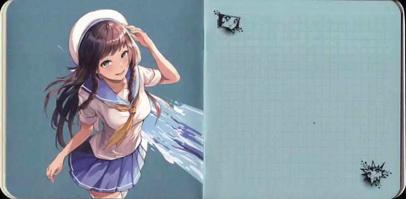 Блокнот Аниме Style (розово-фиолетовый). Арт-ежедневник