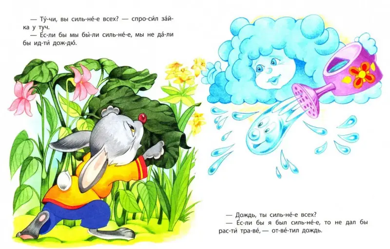 Кто сильнее всех. Читаем по слогам. Русская народная сказка