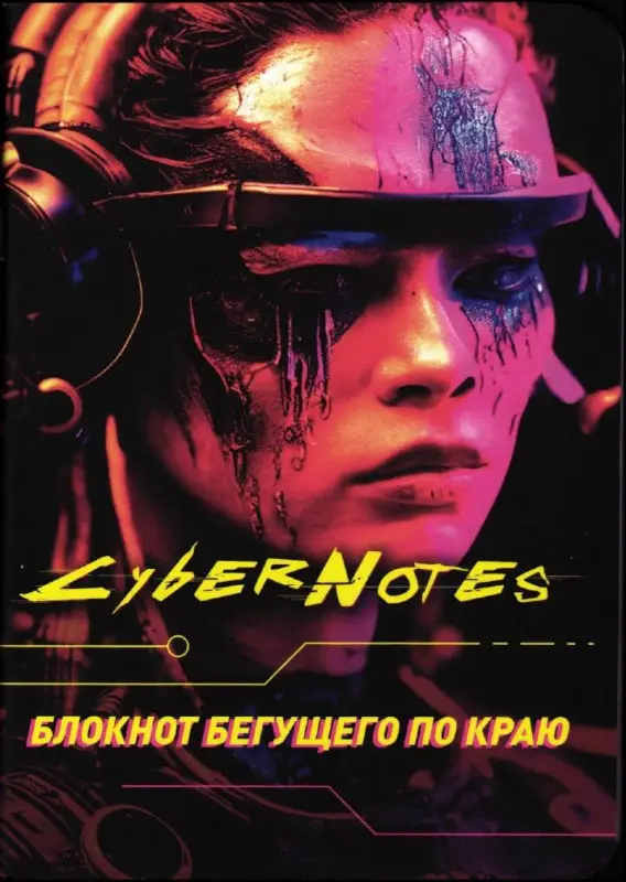 Блокнот Cybernotes (портрет девушки). Блокнот бегущего по краю