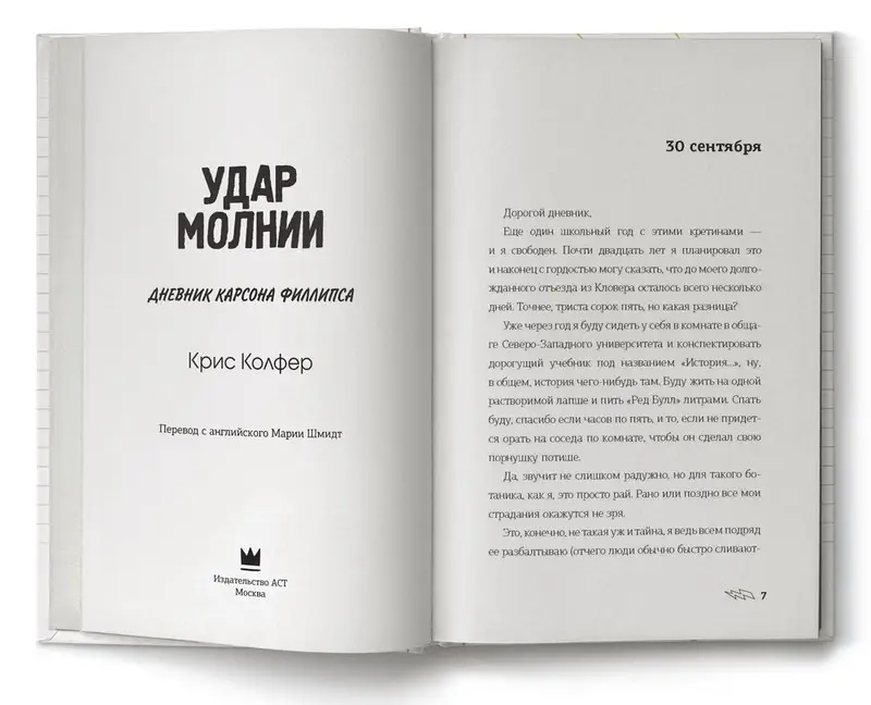 Уценка. Крис Колфер: Удар молнии. Дневник Карсона Филлипса