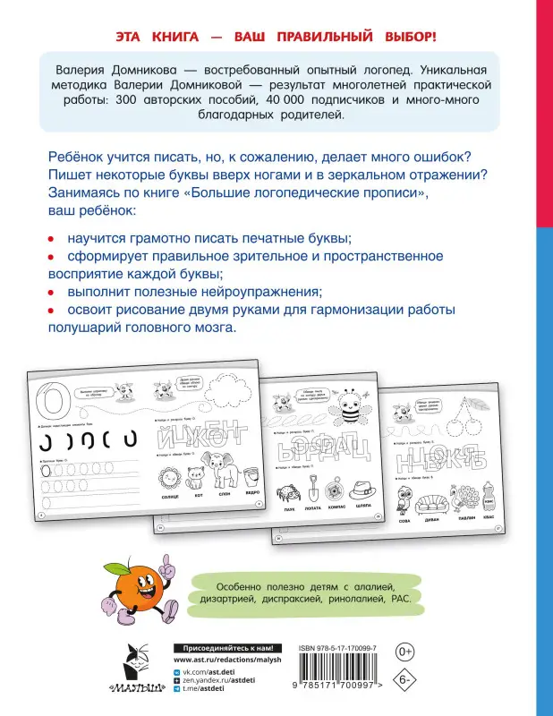 Уценка.Домникова Валерия Владимировна: Большие логопедические прописи