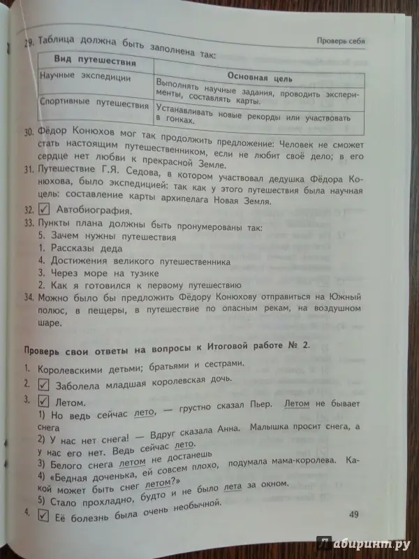 Литературное чтение 4кл Итоговые проверочные раб