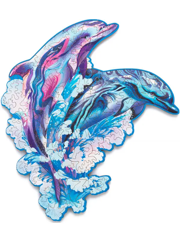 Деревянный Пазл Дельфины S (89 дет.)