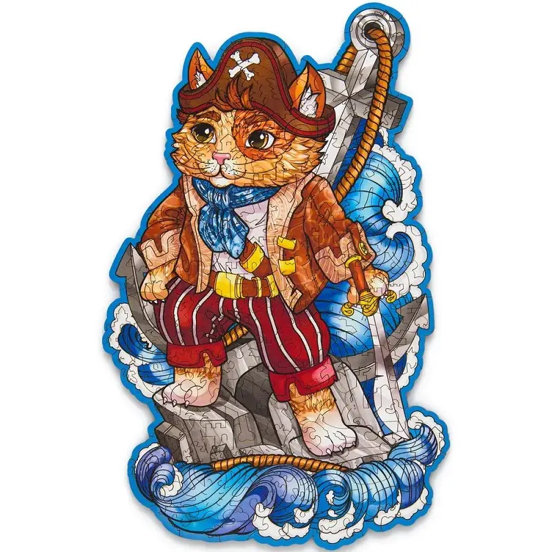 Деревянный Пазл Кот Пират Т (123 дет.)