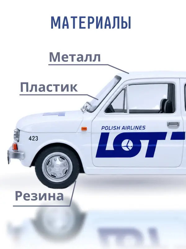 Hachette. Ашет Коллекция. Масштабная модель 1:43 POLSKI FIAT 126P LOT