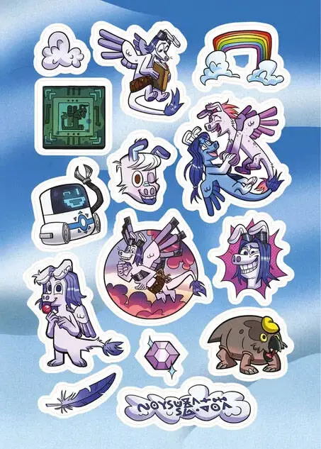 Фёдор Нечитайло. Лист Стикеров "Назад Нельзя. Воздушные Драконы"