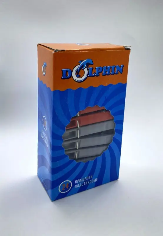 Прищепки пластмассовые красно-серые 24 шт/уп.