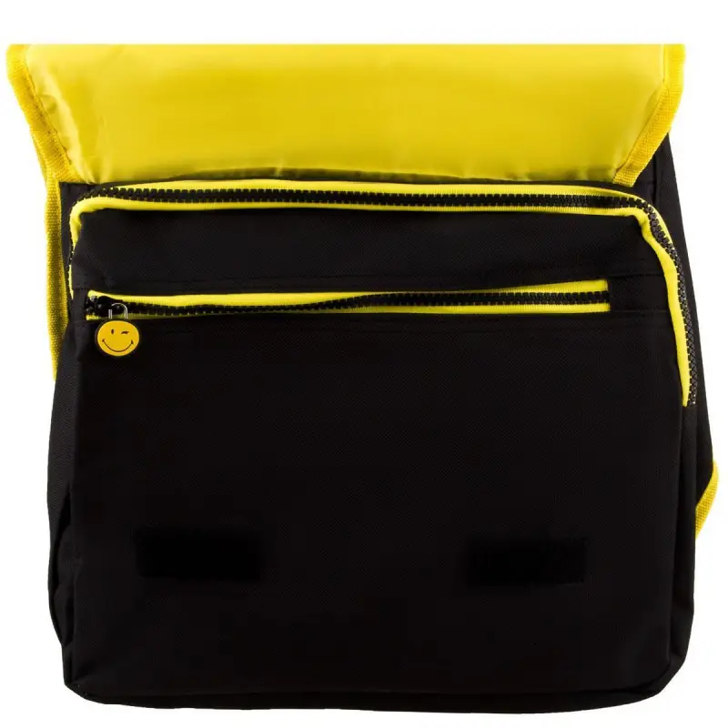 Сумка наплечная подростковая Proff. Smiley 35*30*12 см, с 1-м отделением, 2-мя карманами, клапаном н