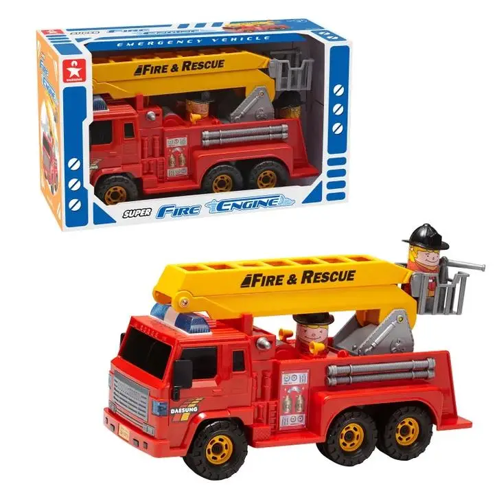Дасунг Игровой набор Пожарная машина с двумя фигурками Daesung