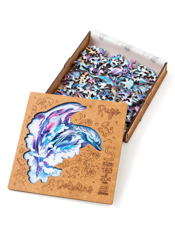 Деревянный Пазл Дельфины S (89 дет.)