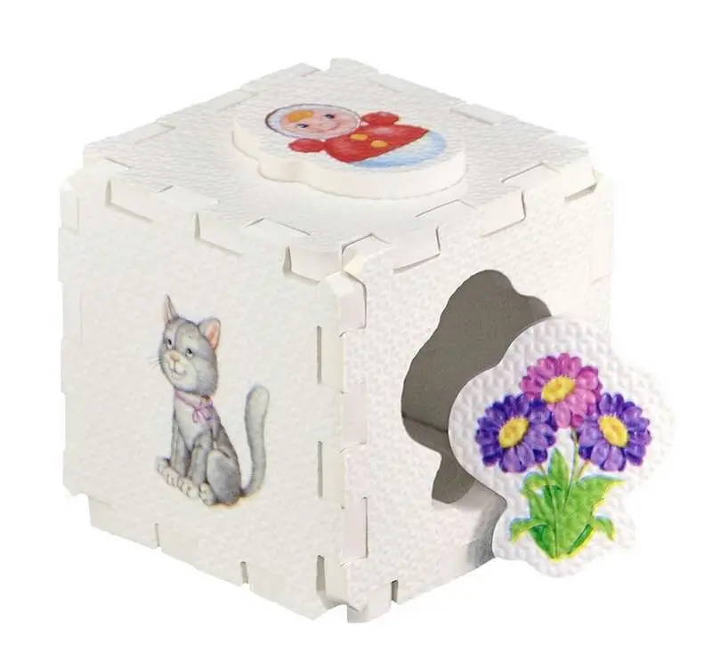 КУБИК EVA - сортер. Для девочек.